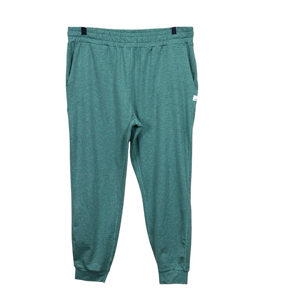 Vuori Performance Jogger Pant Women's Large L Green Knit Slim Fit Tapered Lounge